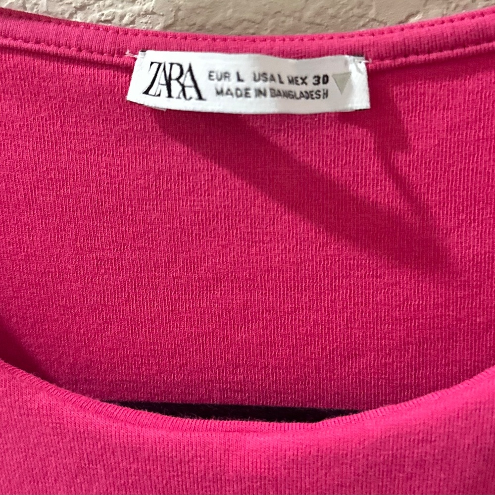 ZARA women’s pink bodycon dress size L - Picture 5 of 6